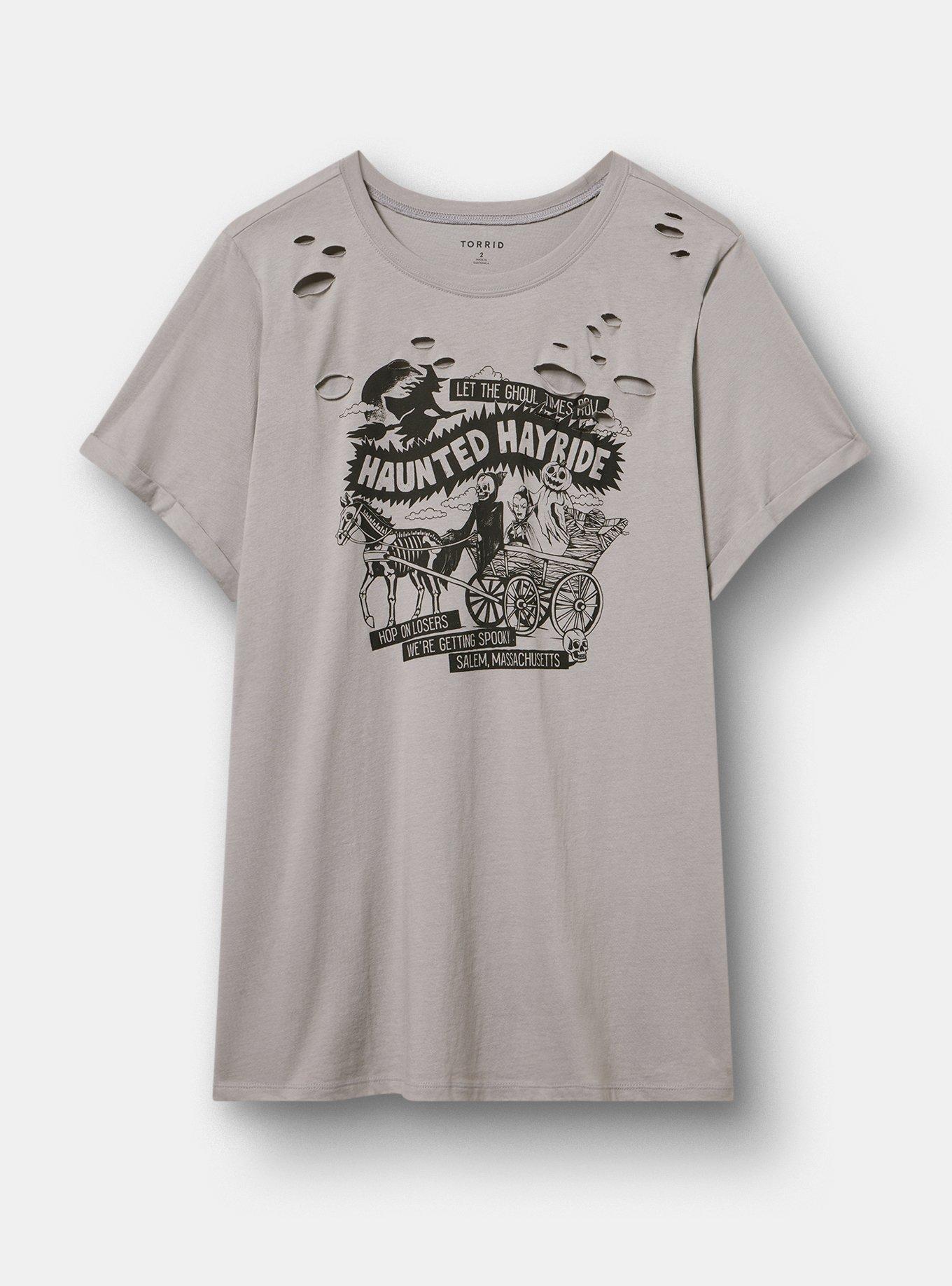 Heritage Jersey Destructed Roll Sleeve Tee, HAUNTED HAYRIDE FORMAL GRAY, hi-res