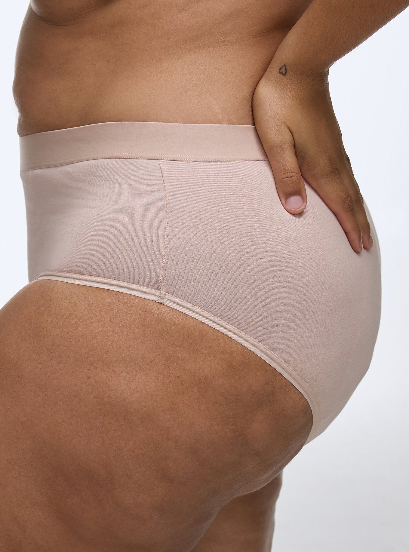 Leakproof Cotton Mid-Rise Hipster Panty, ROSE DUST, alternate