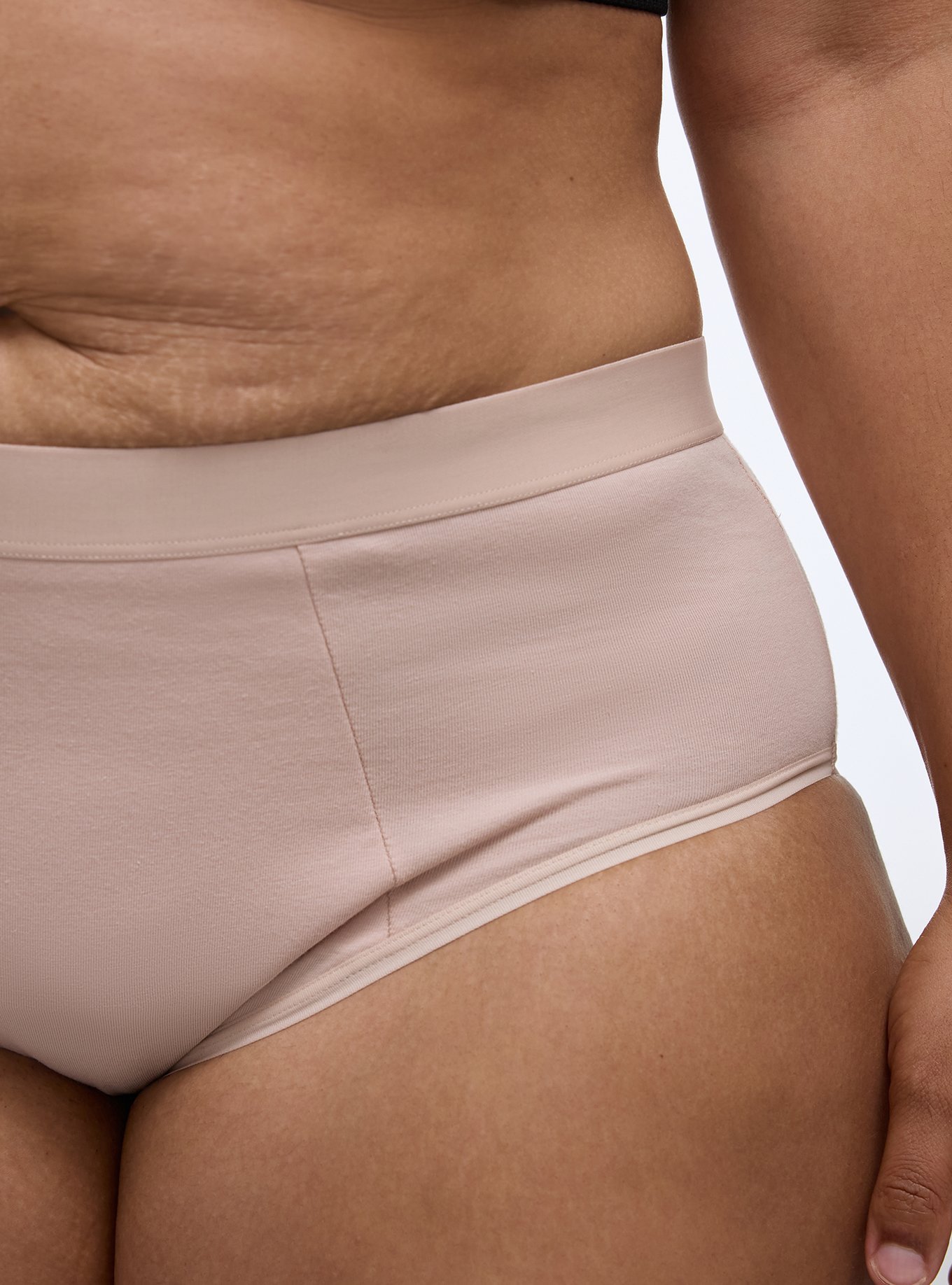 Leakproof Cotton Mid-Rise Hipster Panty, ROSE DUST, alternate