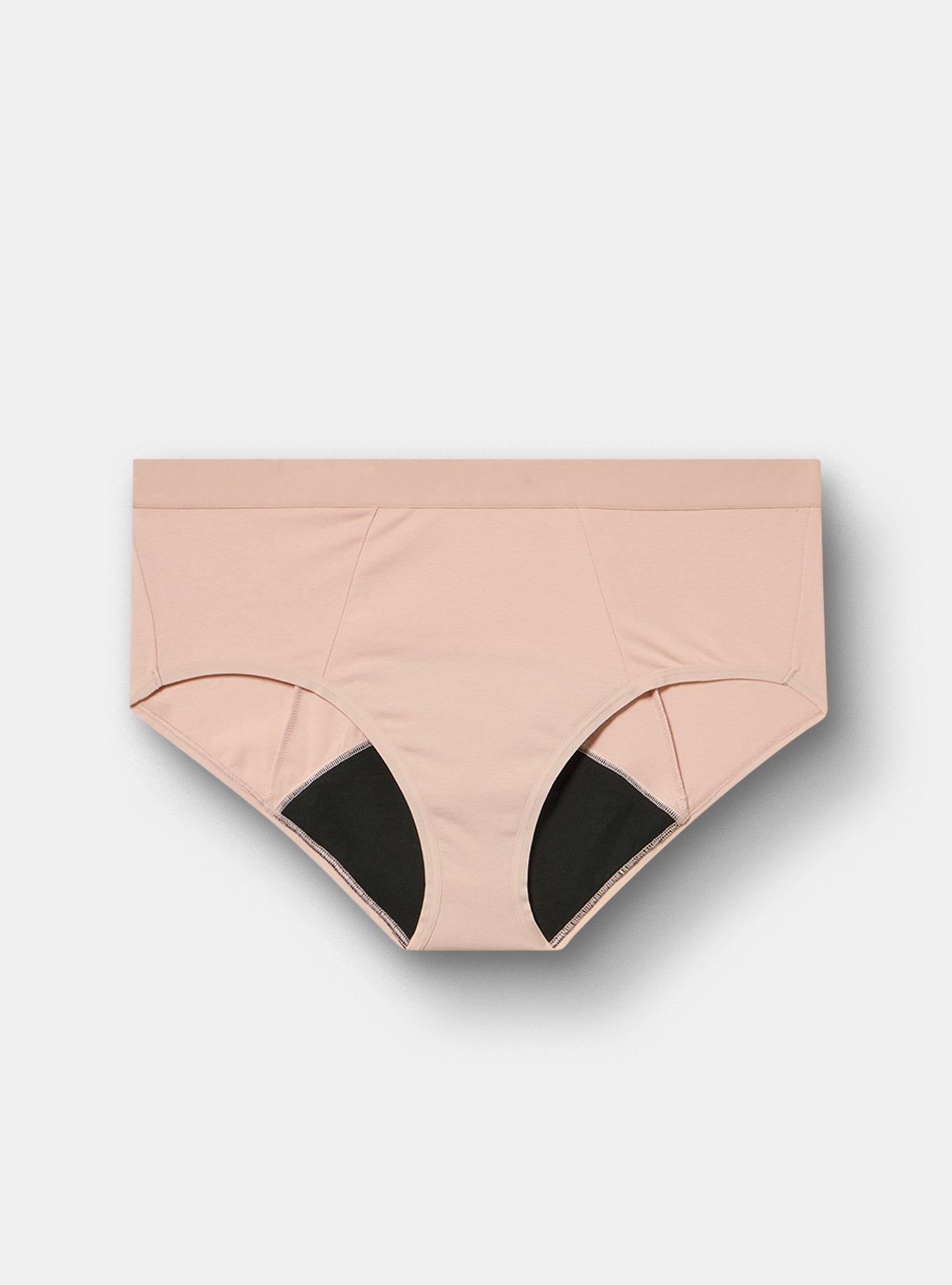 Leakproof Cotton Mid-Rise Hipster Panty, ROSE DUST, flat