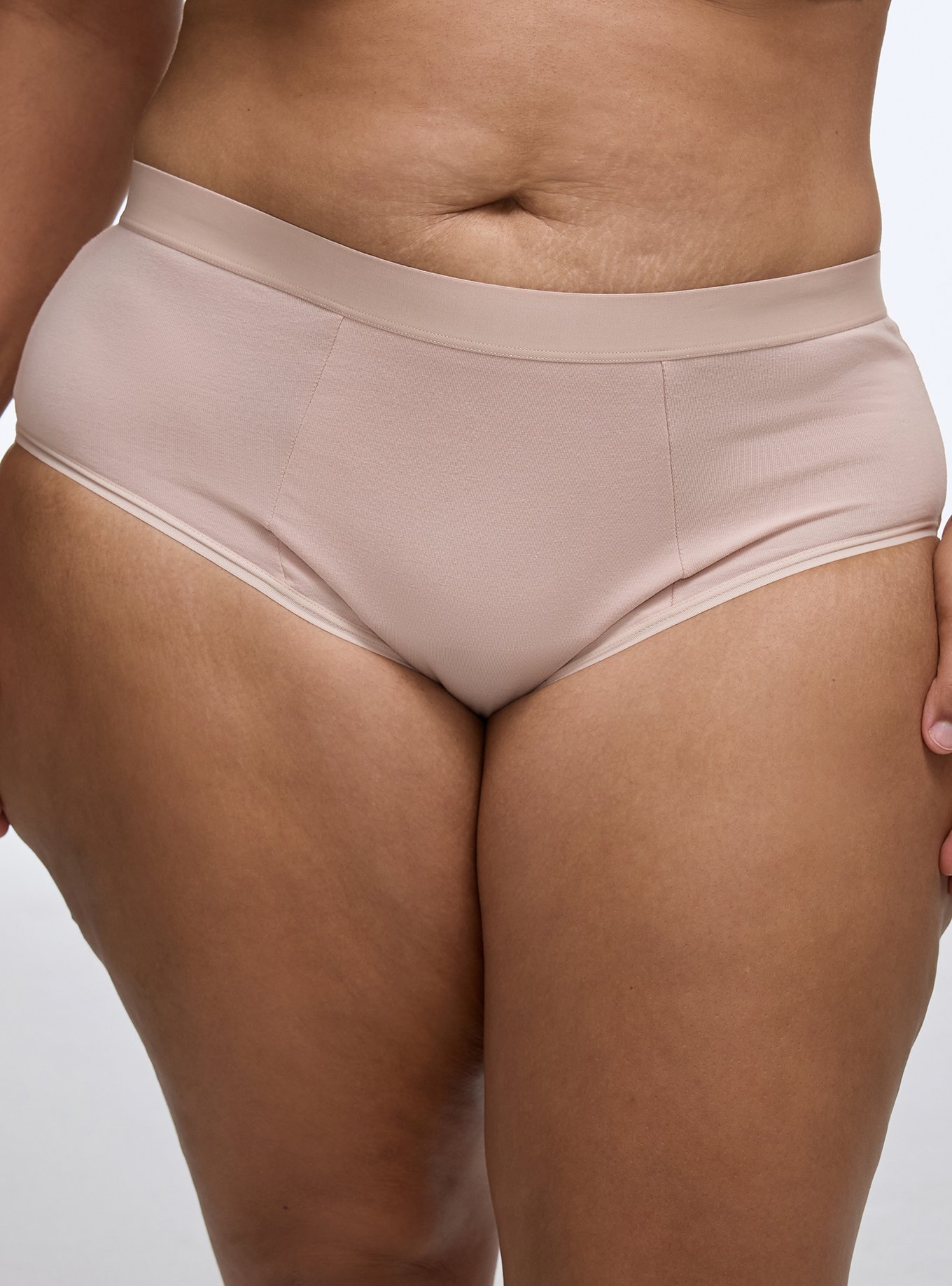 Leakproof Cotton Mid-Rise Hipster Panty, ROSE DUST, hi-res