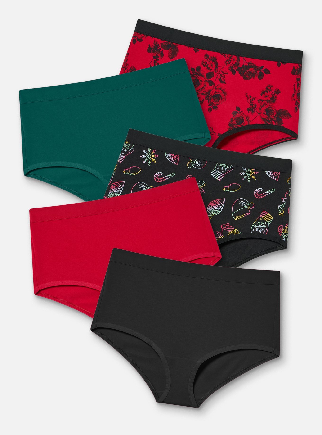 5-Pack Cotton Brief Panty, MULTI, hi-res