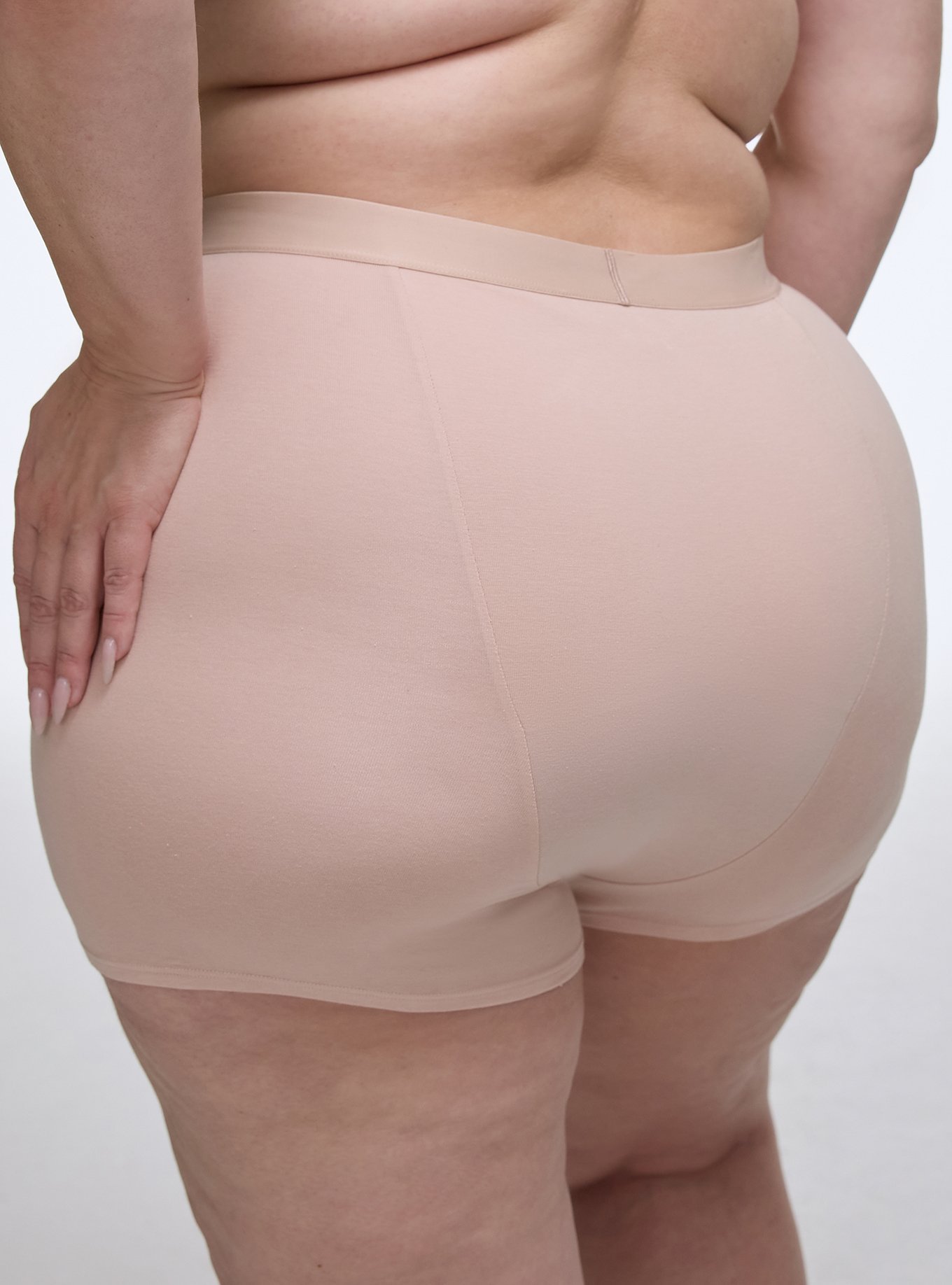 Leak Protection Cotton High-Rise Shortie Panty, ROSE DUST, alternate