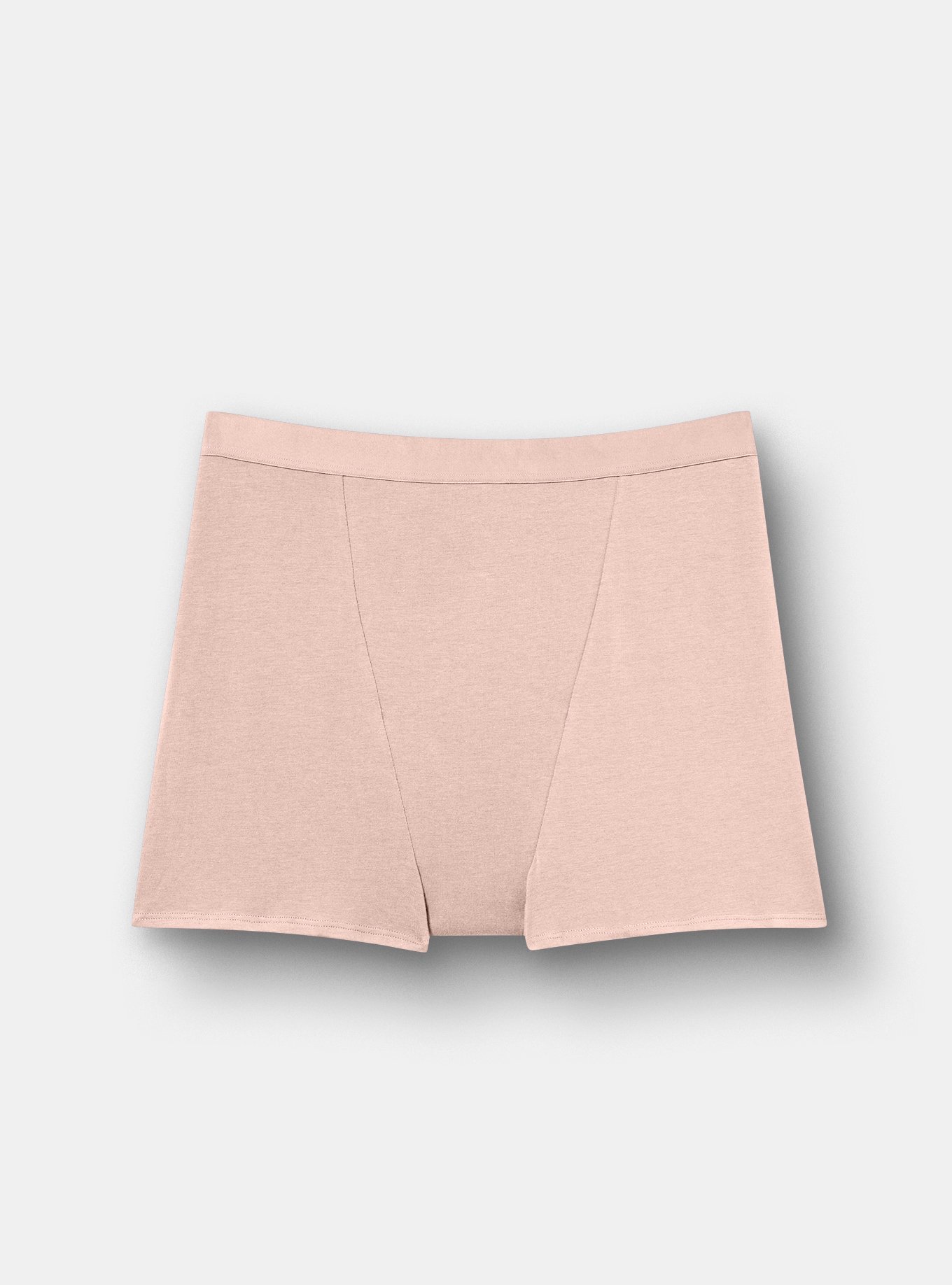 Leak Protection Cotton High-Rise Shortie Panty, ROSE DUST, flat