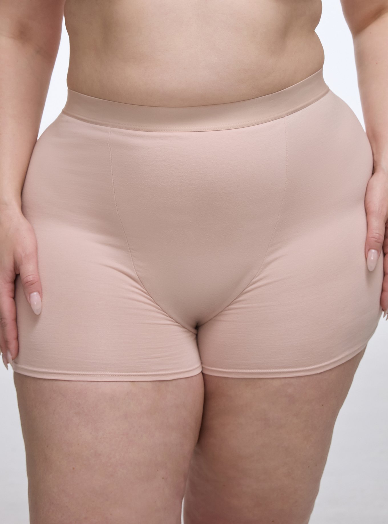 Leak Protection Cotton High-Rise Shortie Panty, ROSE DUST, hi-res
