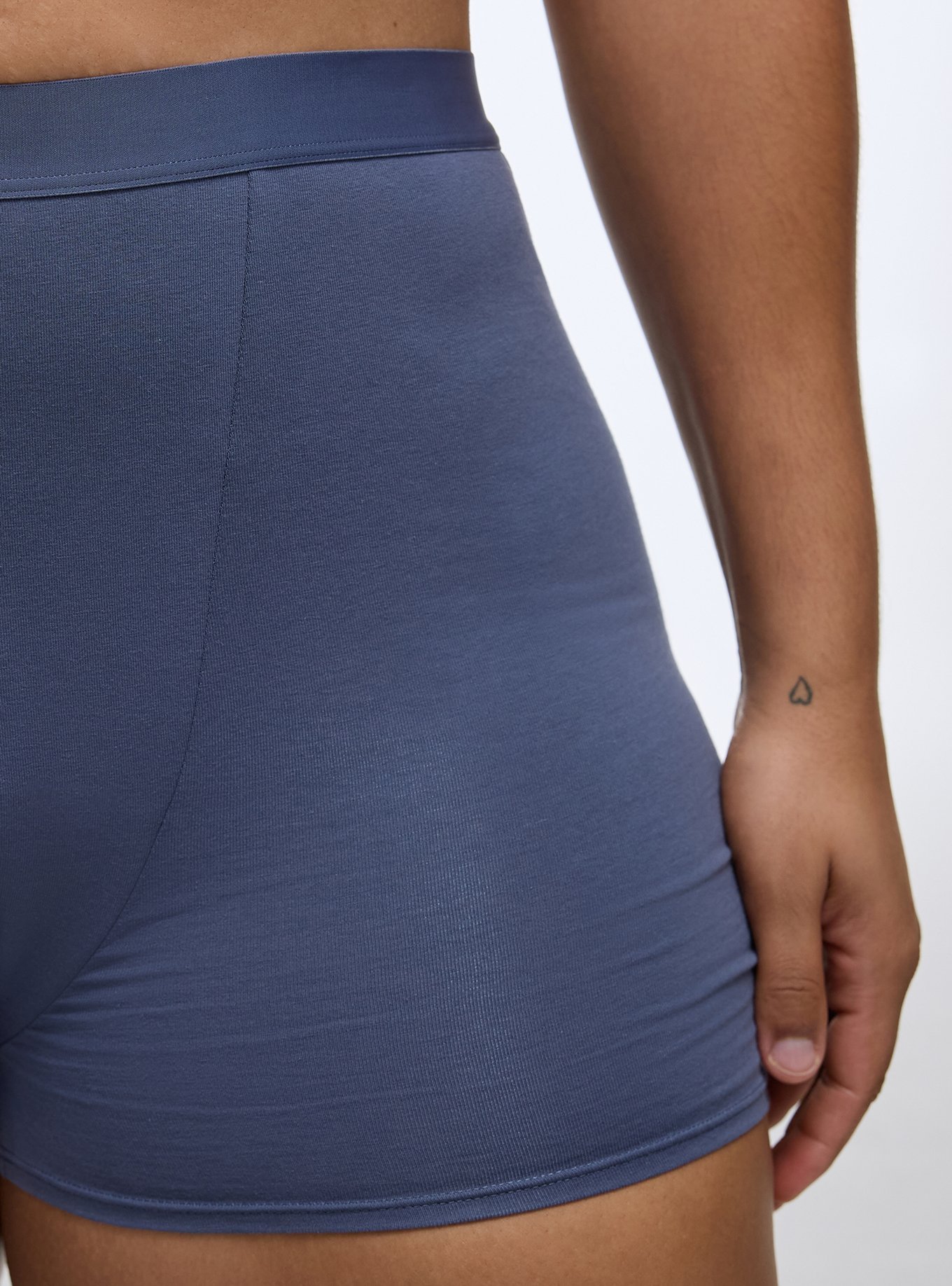 Leak Protection Cotton High-Rise Shortie Panty, NIGHTSHADOW BLUE, alternate