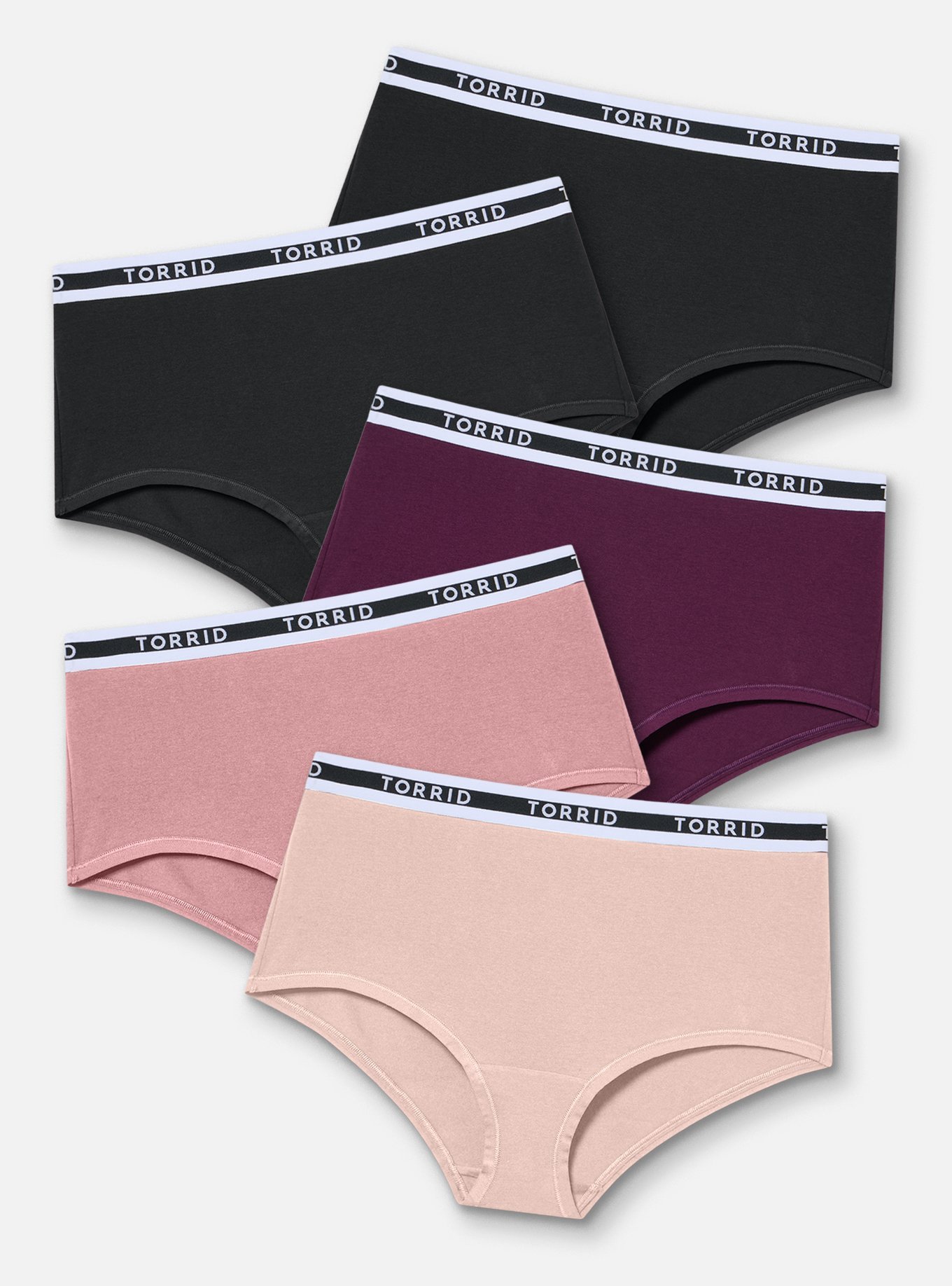 5-Pack Cotton Logo Brief Panty, MULTI, hi-res