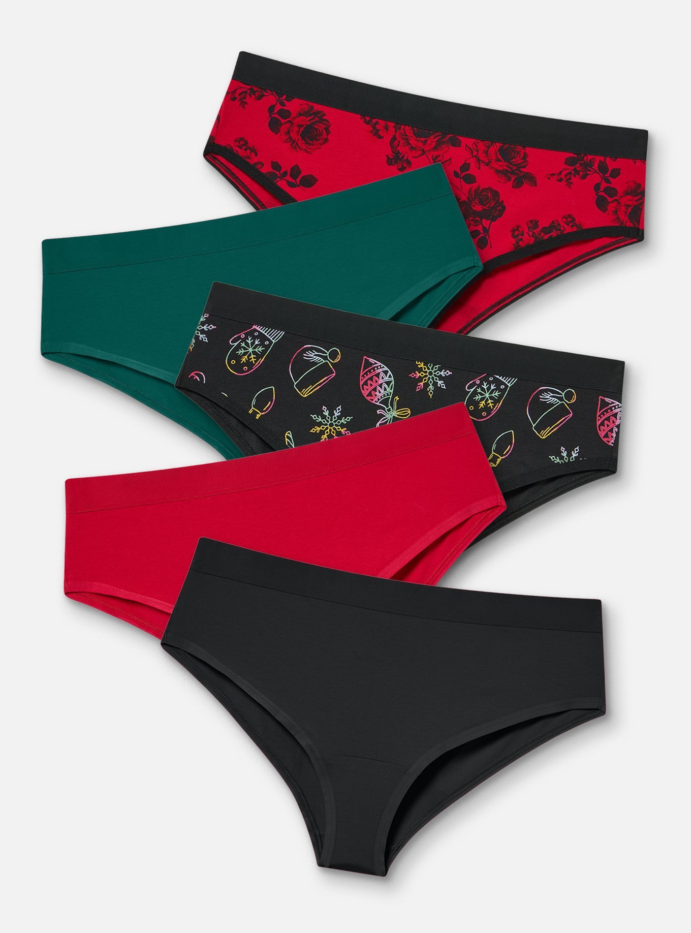 5-Pack Cotton Cheeky Panty, MULTI, hi-res
