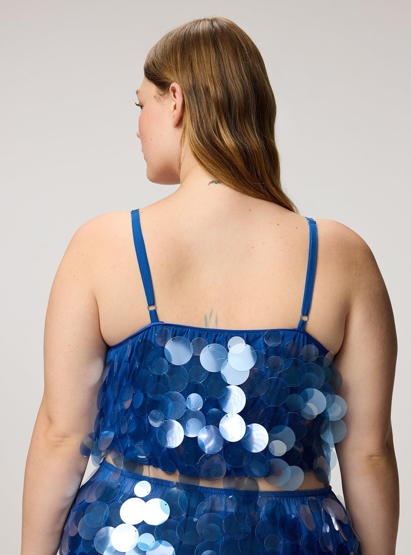 Studio Luxe Pailette Embellished Top, WINDY BLUE, alternate