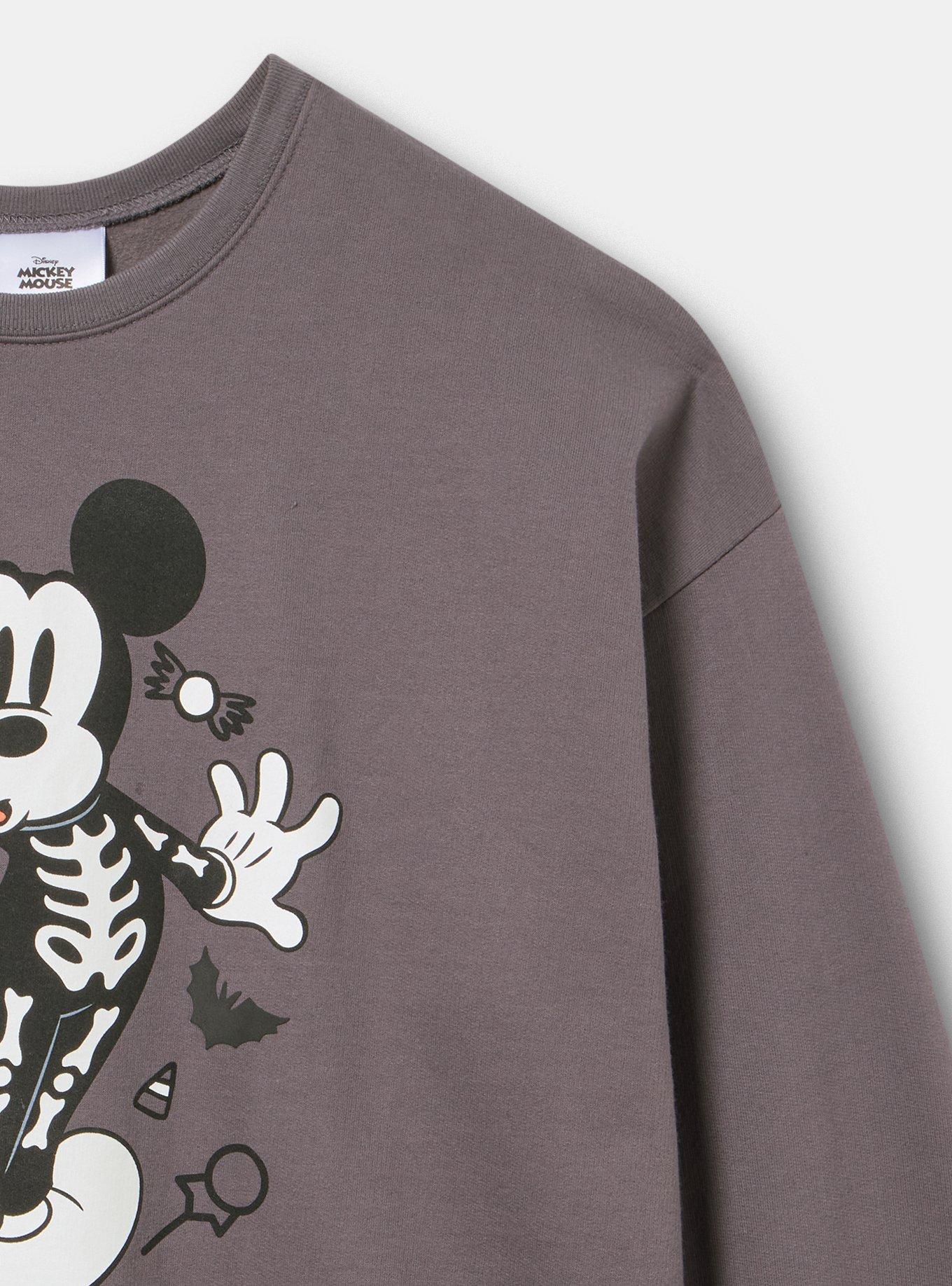 Plus Size Disney Mickey Mouse Skeleton Fleece Sweatshirt, TORNADO, alternate