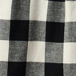 Cotton Flannel Hoodie Button Up, ALFRESCO PLAID IVORY, swatch