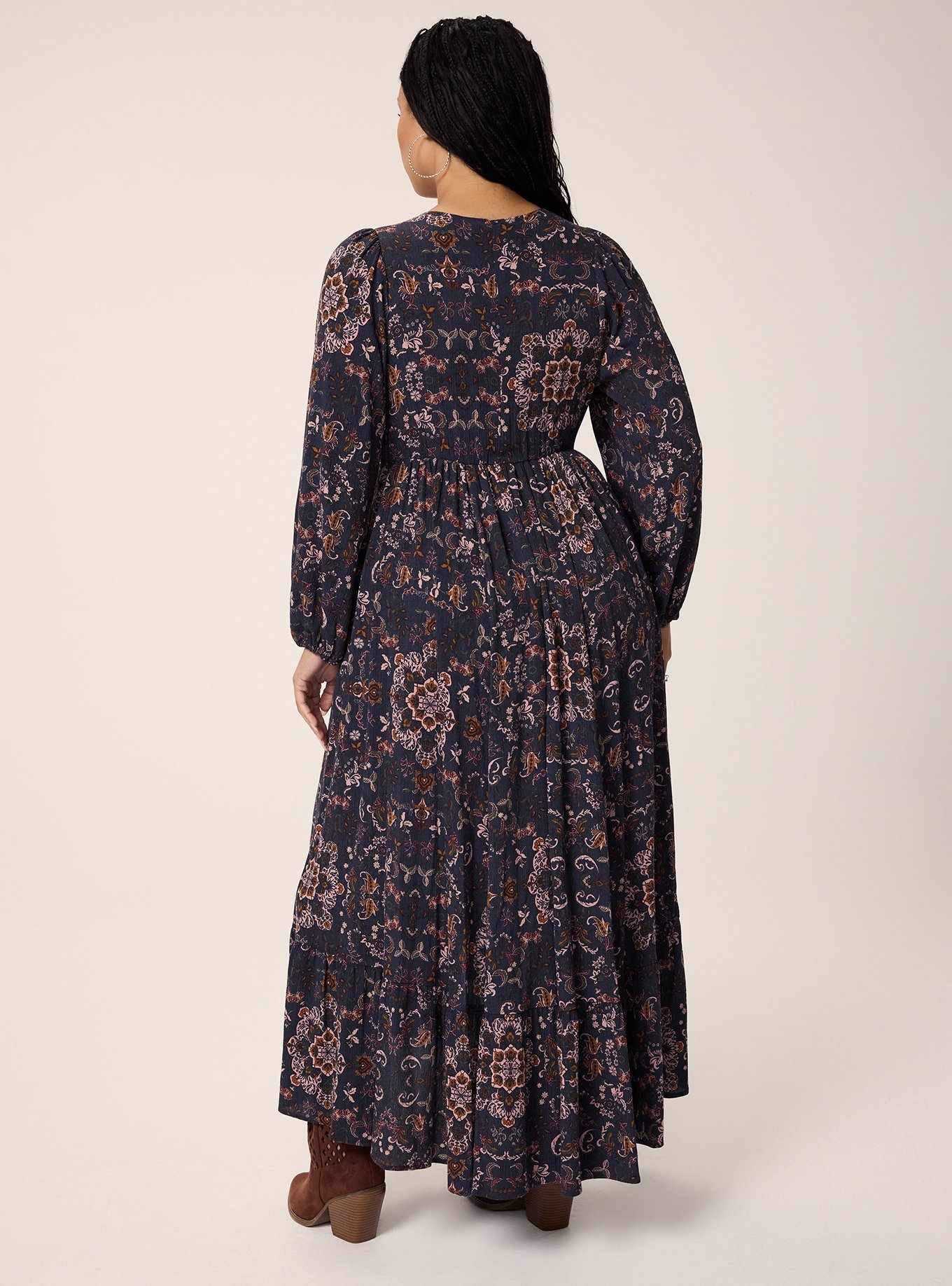 Festi Button Front Tiered Maxi Dress, MYTH MEDALLION GREY, alternate