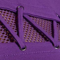Nightfall Fishnet and Lacing Baby Tee, PURPLE MAGIC, swatch