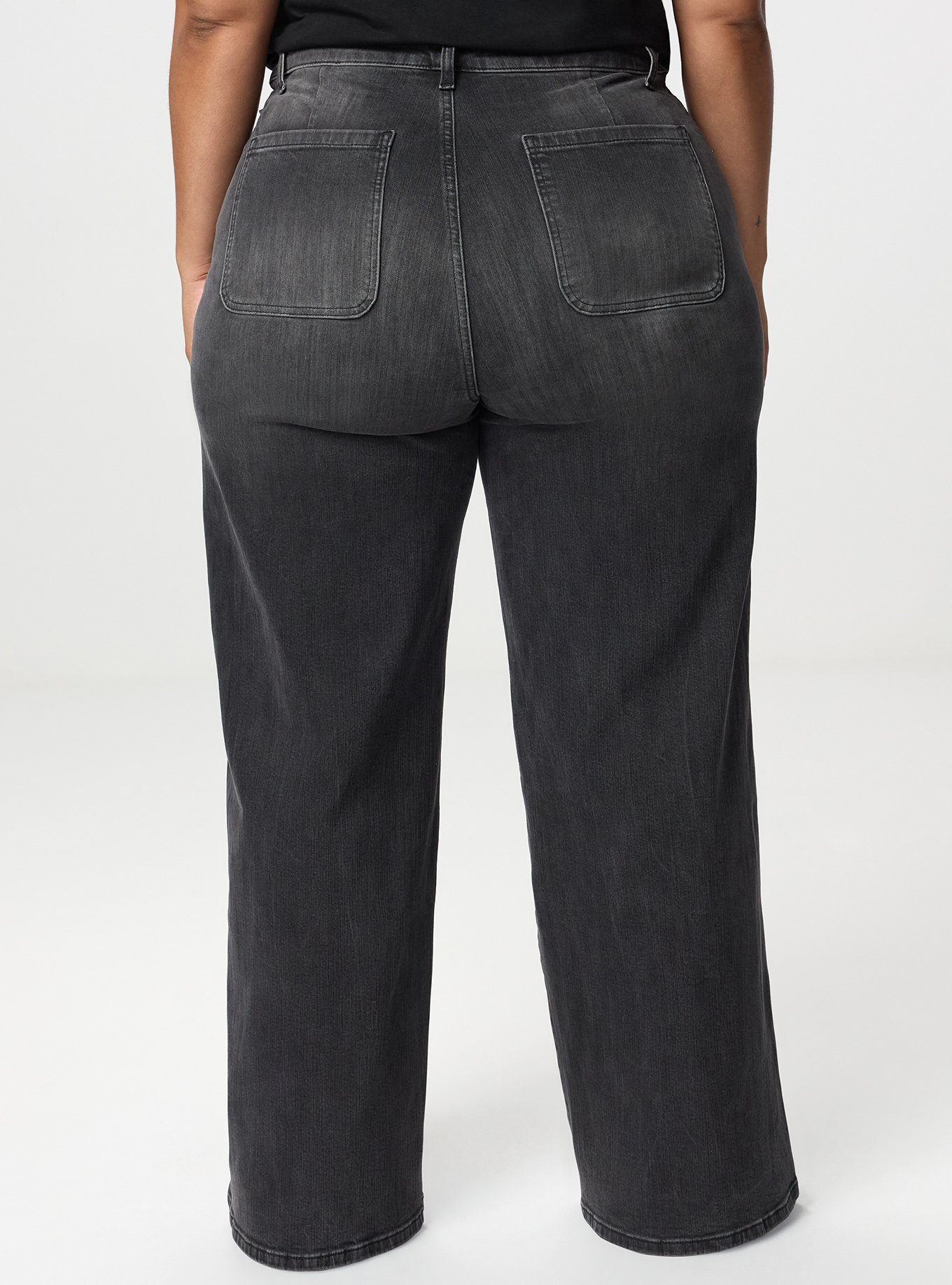 High-Rise Wide-Leg Jean, BLACK WASH FLORAL RHINESTONE, alternate
