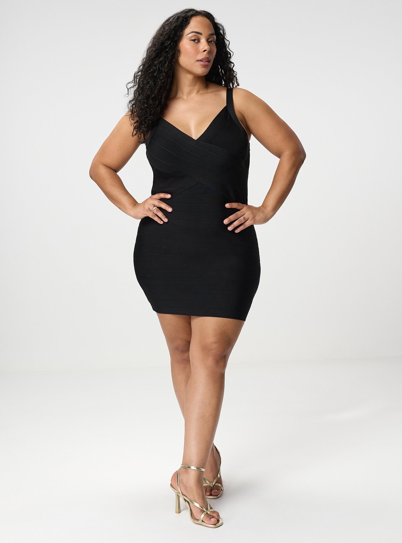 Studio Bandage Mini Dress, DEEP BLACK, alternate