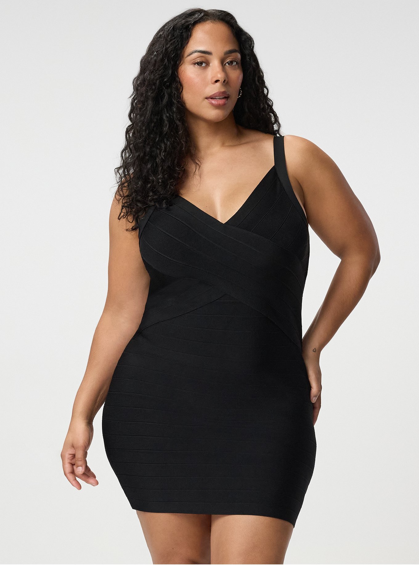 Studio Bandage Mini Dress, DEEP BLACK, hi-res
