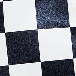 Nightfall Faux Leather Cropped Moto Jacket, BLACK WHITE CHECKERS, swatch