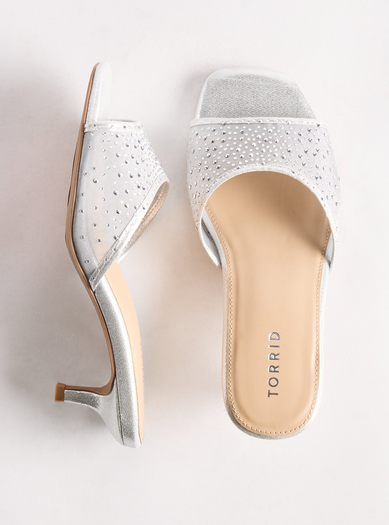 Embellished Kitten Heel (WW), SILVER, hi-res