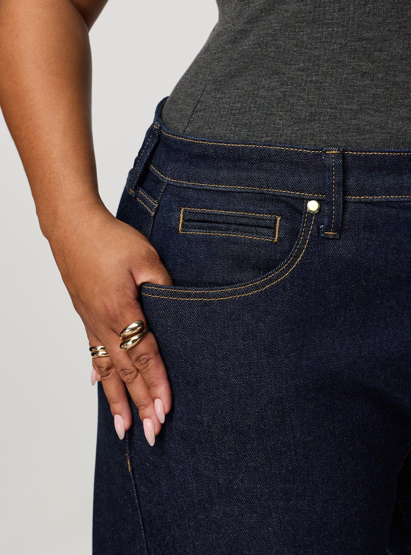 Plus Size Studio Premium High-Rise Wide-Leg Jean, RINSE, alternate