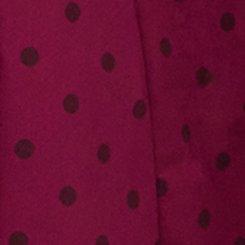 Retro Chic Belted Puff Sleeve Dress, DENNY DOT BURGUNDY, swatch