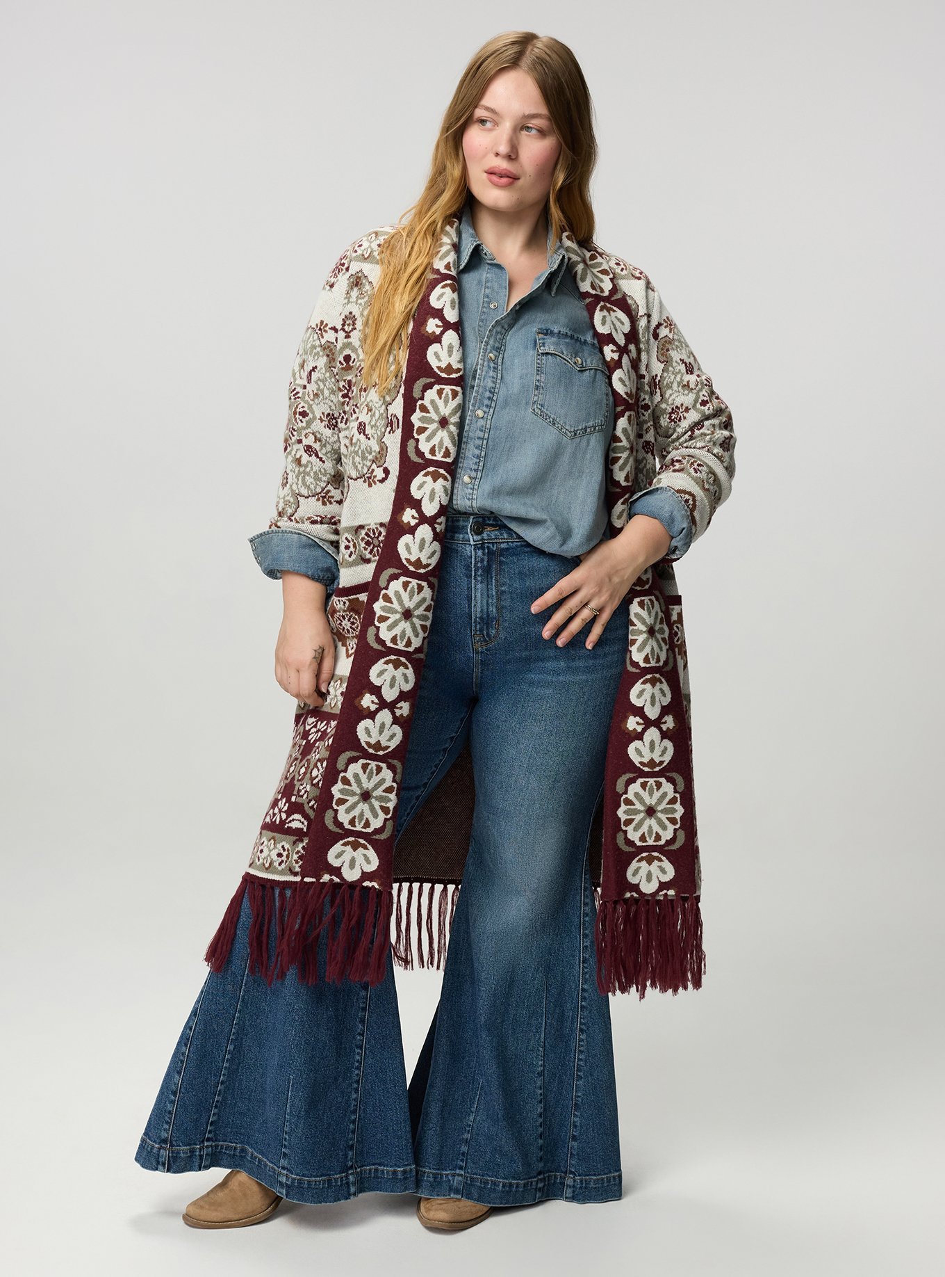 Festi Western Denim Shacket, GHOST TOWN, alternate