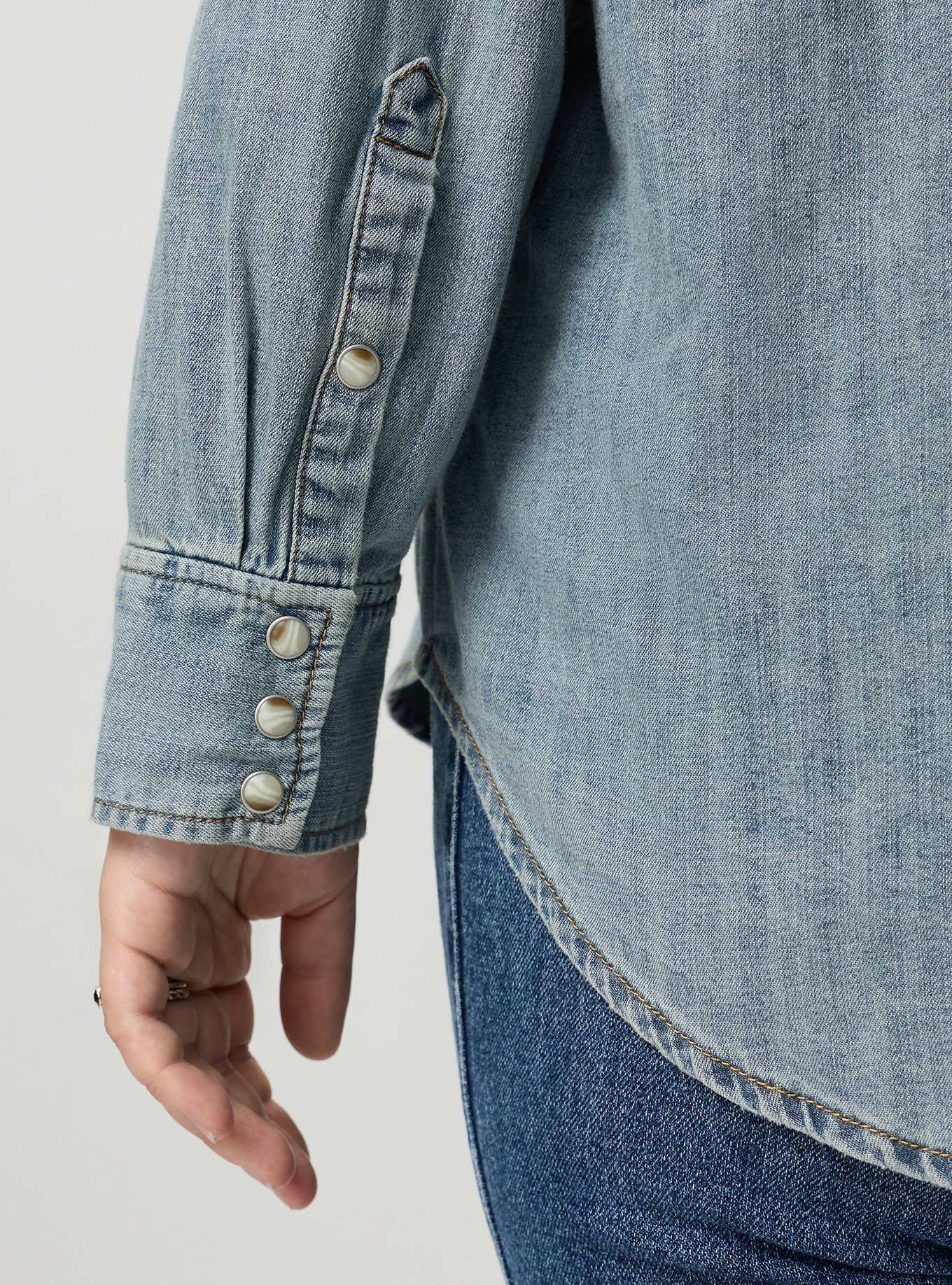 Festi Western Denim Shacket, GHOST TOWN, alternate