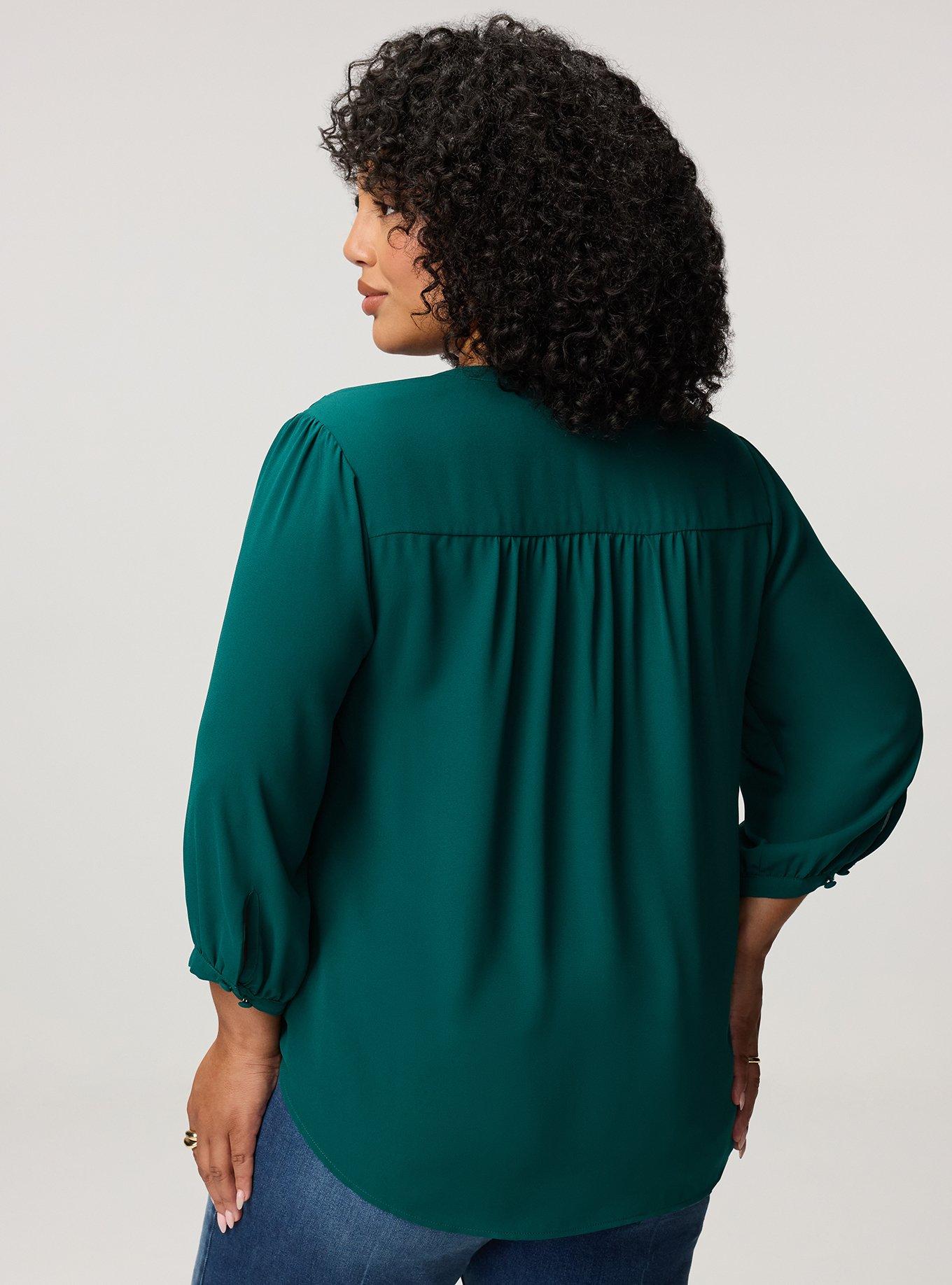 Georgette Tie Blouse, BOTANICAL GARDEN, alternate