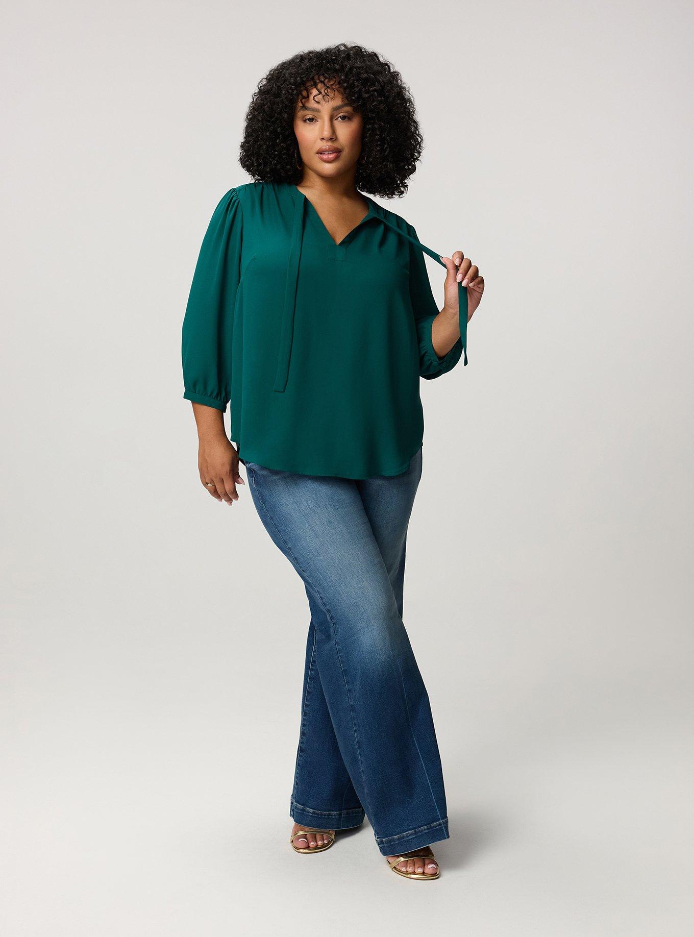 Georgette Tie Blouse, BOTANICAL GARDEN, alternate