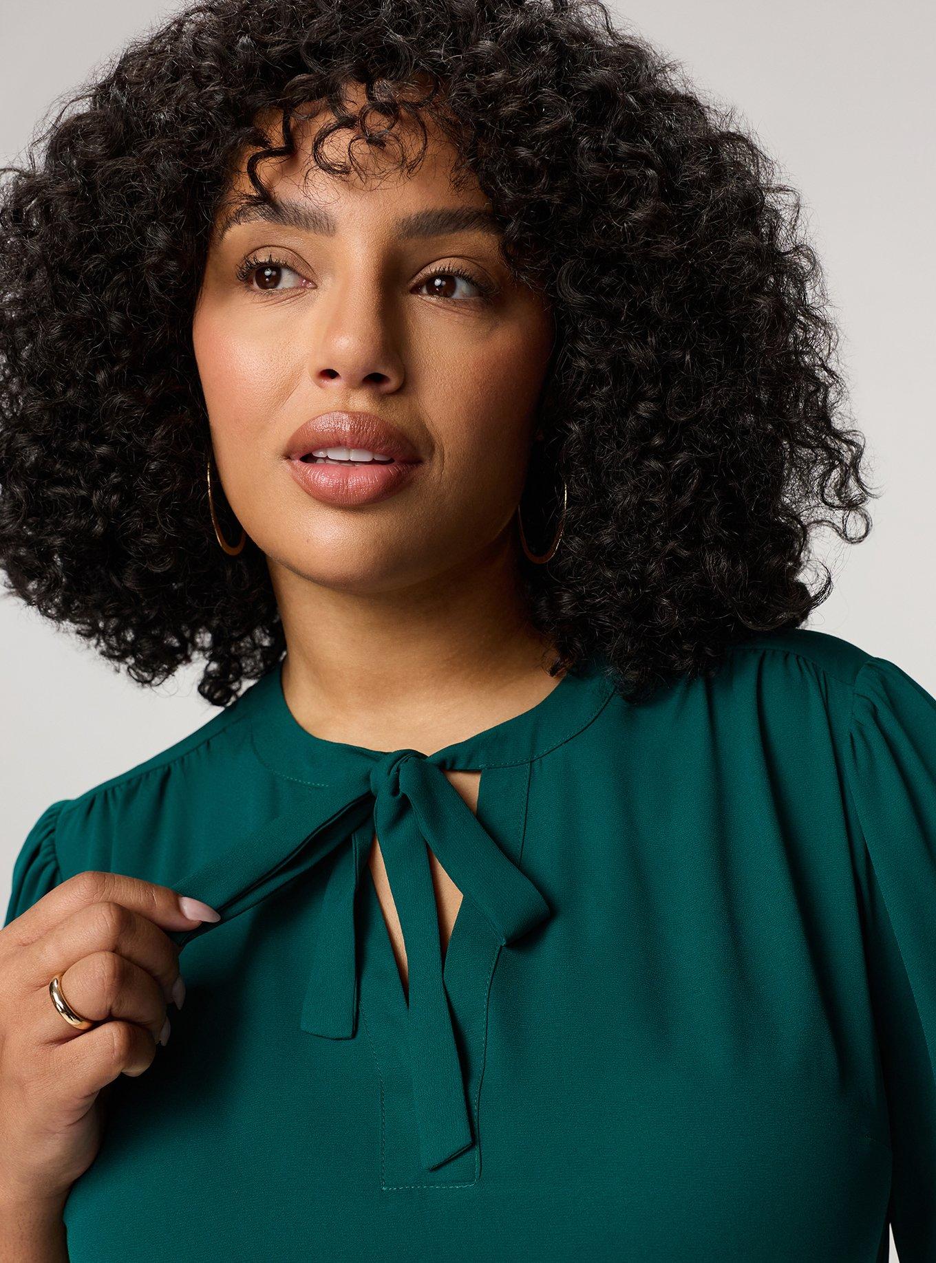 Georgette Tie Blouse, BOTANICAL GARDEN, alternate