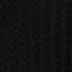 Plus Size Waffle Lace Up V-Neck Sweatshirt, DEEP BLACK, swatch