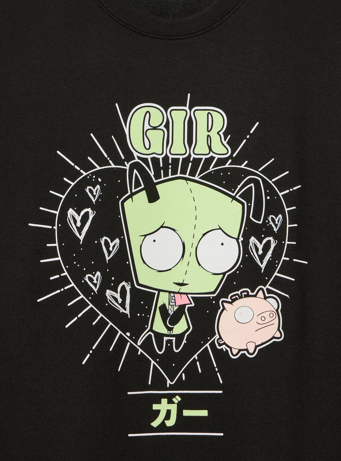 Invader Zim Gir Relaxed Fleece Sweatshirt, DEEP BLACK, alternate