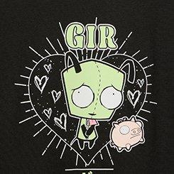 Invader Zim Gir Relaxed Fleece Sweatshirt, DEEP BLACK, swatch