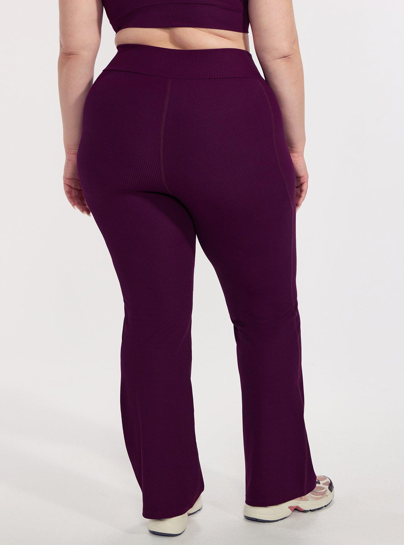 TRU Performance Rib V-Band Active Yoga Legging, WINTER BLOOM, alternate