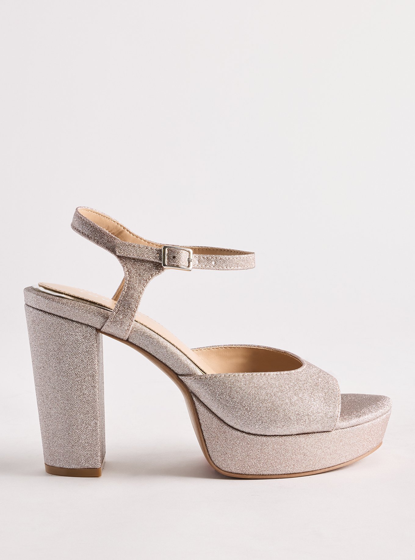 Ankle Strap Platform Heel (WW), SILVER, alternate