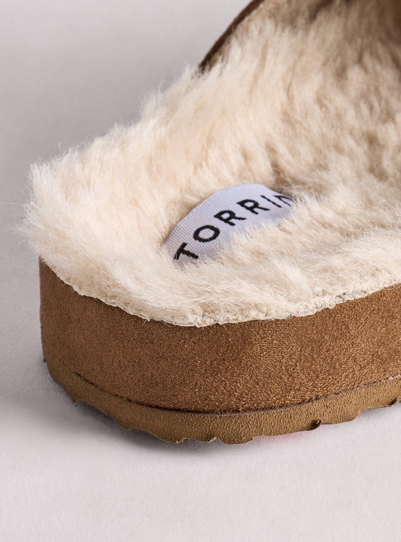 Faux Fur Lined Footbed Clog (WW), TAUPE, alternate