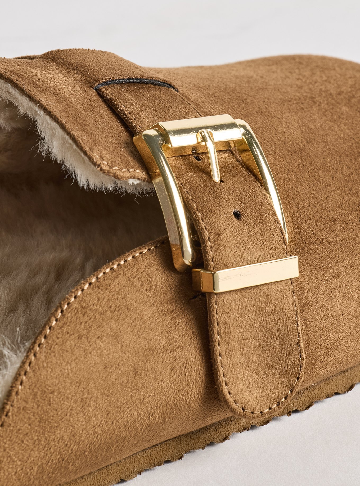 Faux Fur Lined Footbed Clog (WW), TAUPE, alternate