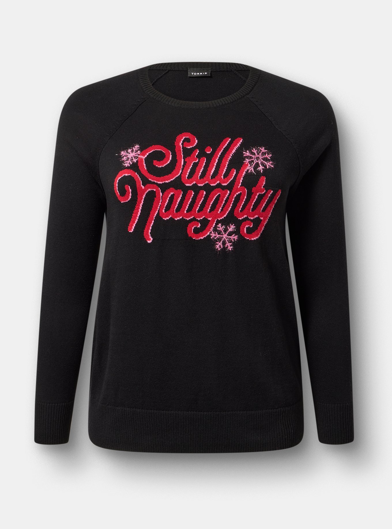 Cotton Cashmere Crew Sweater, STILL NAUGHTY DEEP BLACK, hi-res