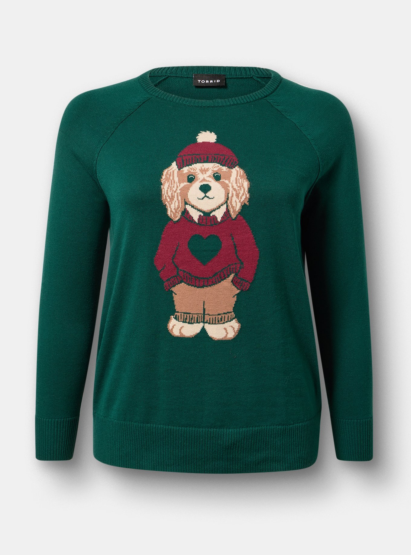 Cotton Cashmere Crew Sweater, SCHOOL KID DOG BOTANICAL GARDEN, flat