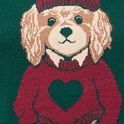 Cotton Cashmere Crew Sweater, SCHOOL KID DOG BOTANICAL GARDEN, swatch