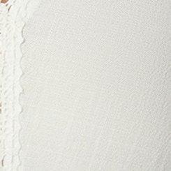 V-Neck Babydoll with Trim Detail, BLANC DE BLANC, swatch