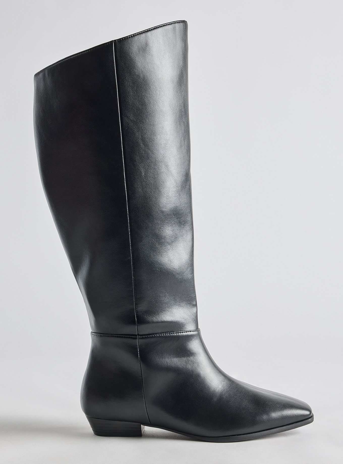 Sliver Wedge Knee Boot (WW), BLACK, alternate