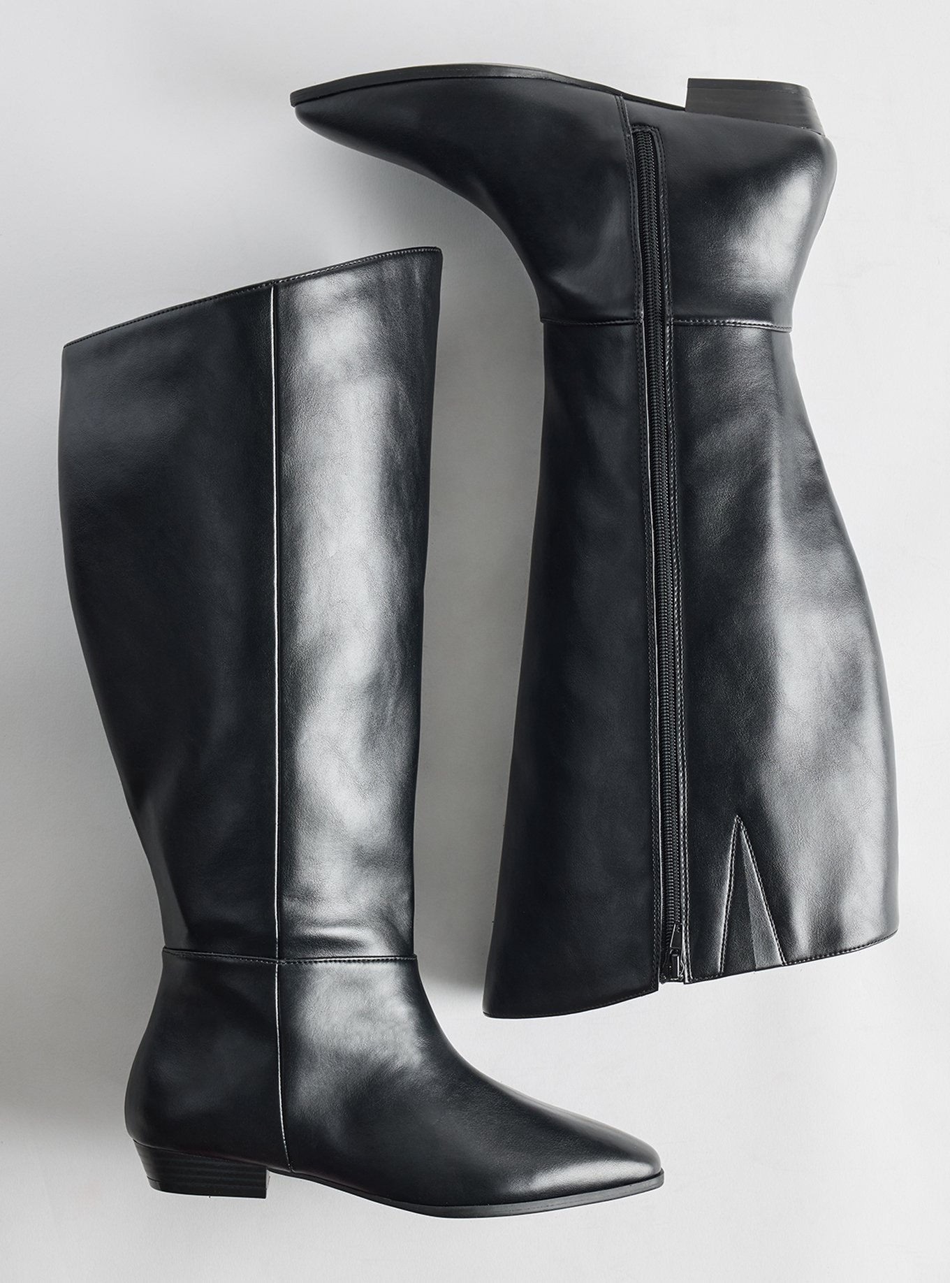 Sliver Wedge Knee Boot (WW), BLACK, hi-res