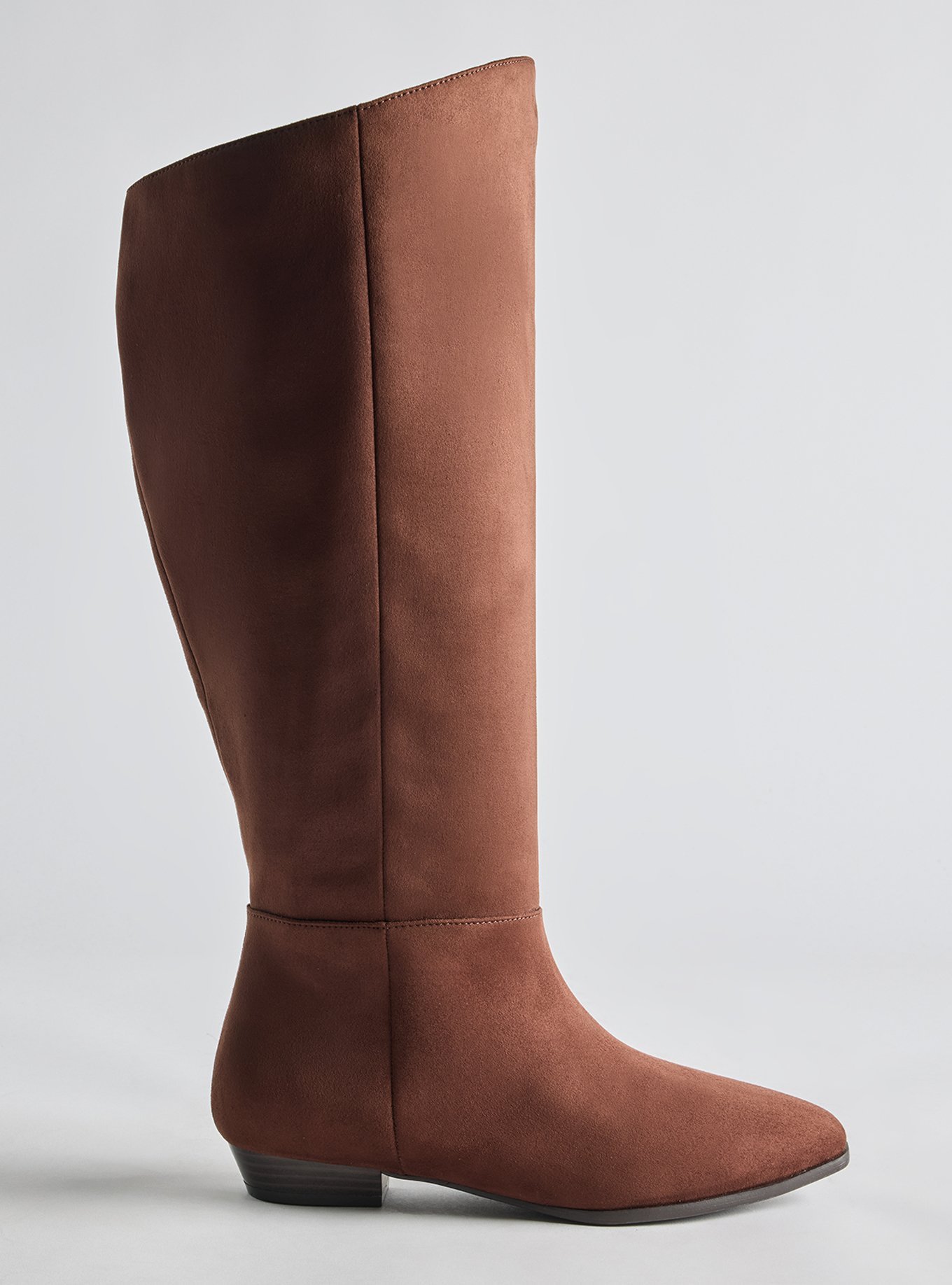 Sliver Wedge Knee Boot (WW), BROWN, alternate