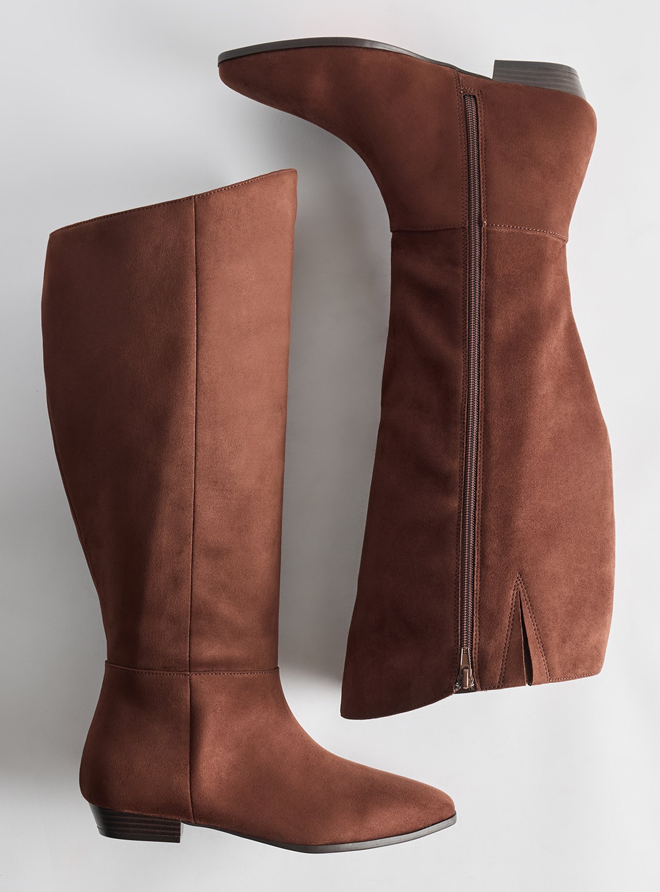 Sliver Wedge Knee Boot (WW), BROWN, hi-res
