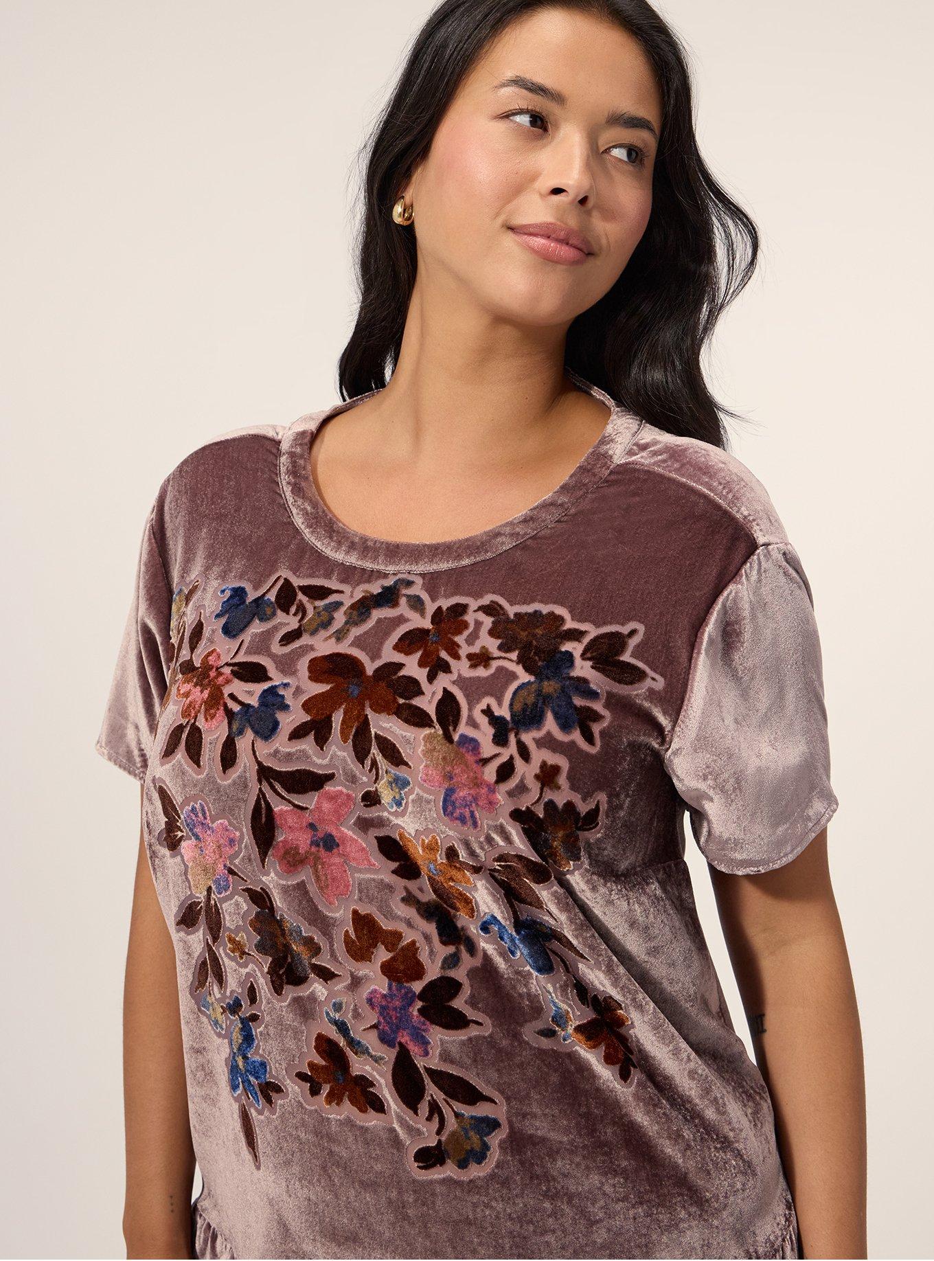 Plus Size Festi Drop Waist Velour Mini Dress, ROSE TAUPE, alternate