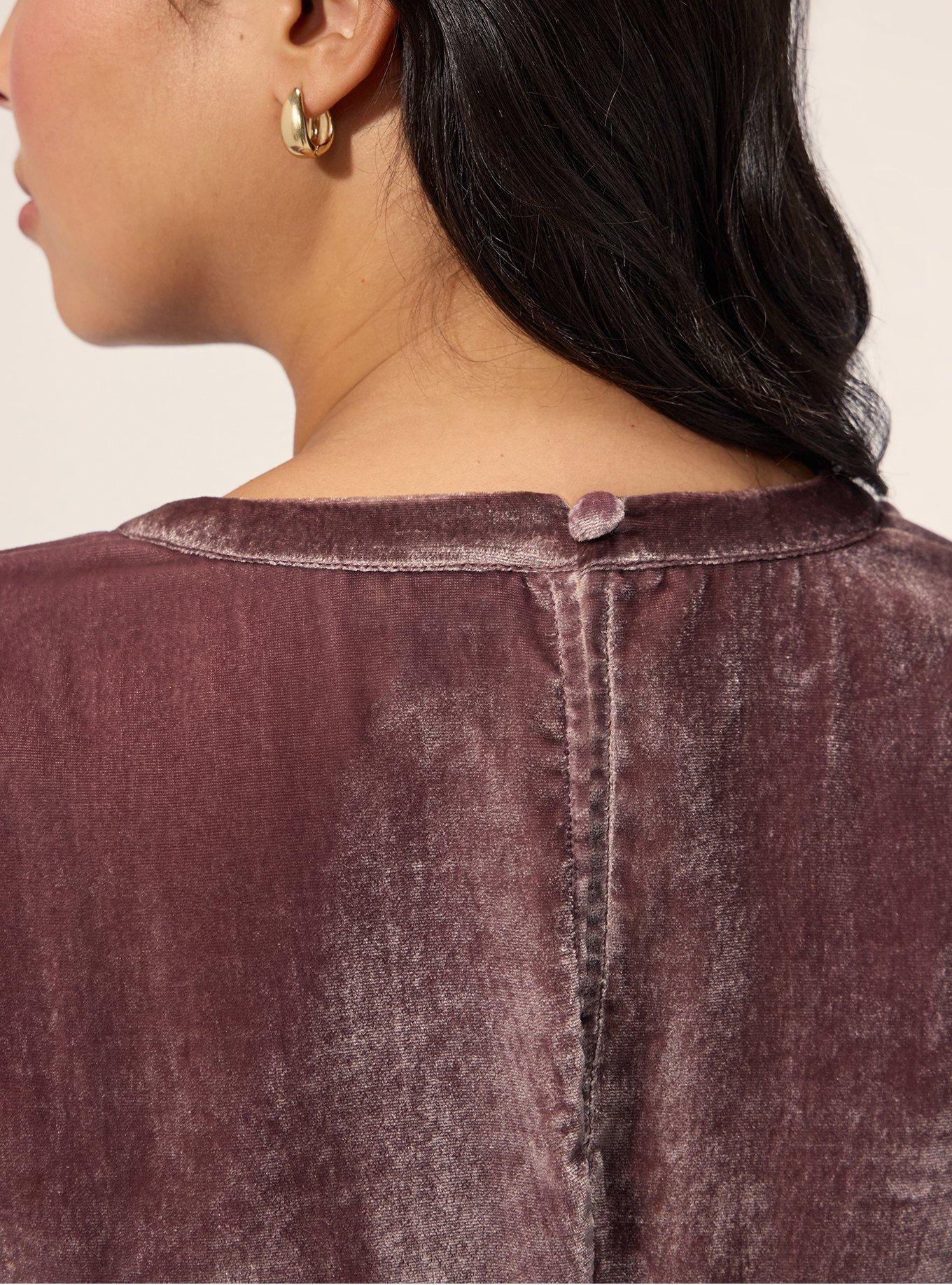 Plus Size Festi Drop Waist Velour Mini Dress, ROSE TAUPE, alternate