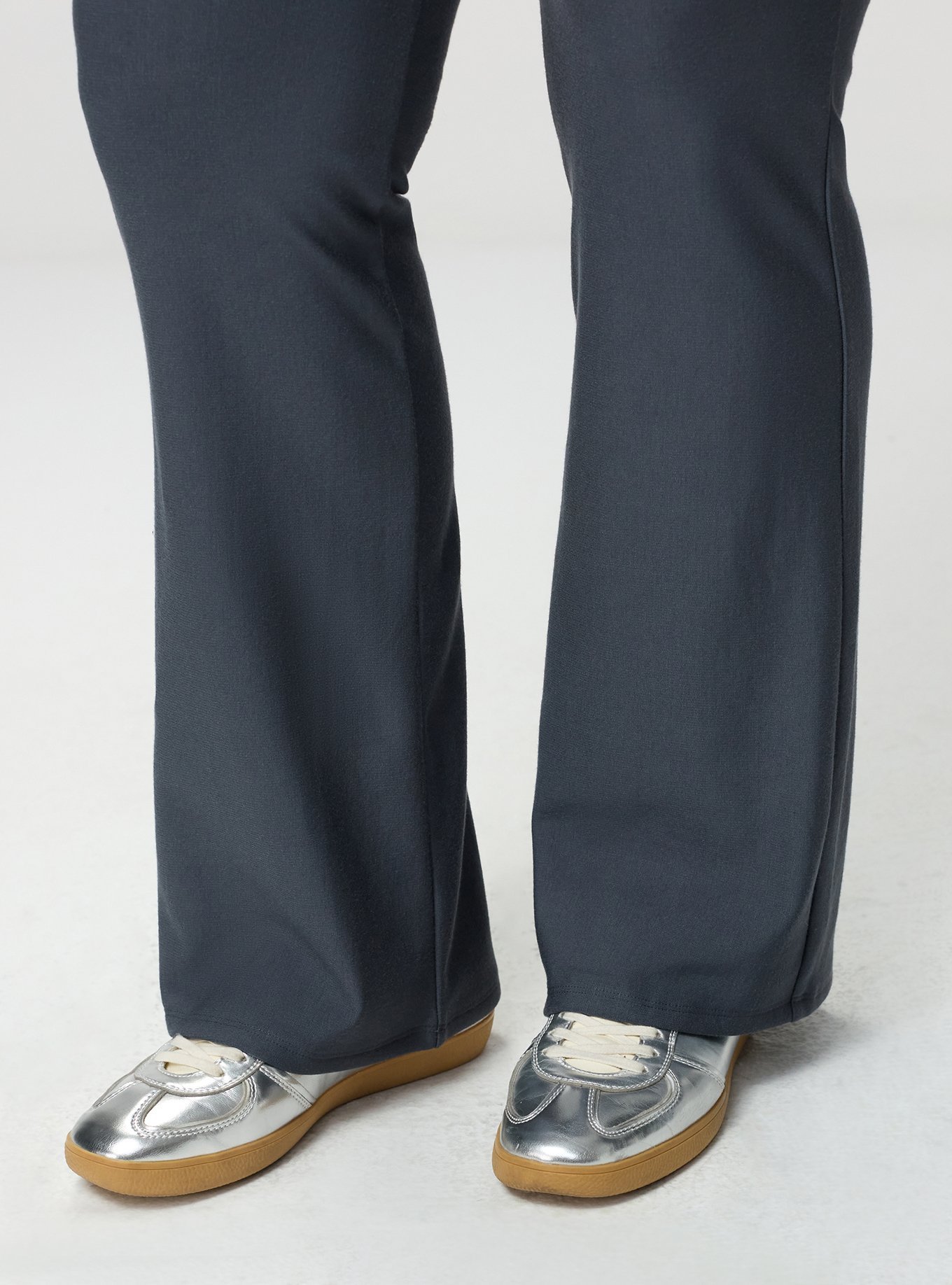 Full-Length Fleece-Lined Bootcut Legging, EBONY, alternate