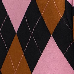 Belle Isle Mock Neck Puff Sleeve Sweater, QUINN DIAMONDS PINK, swatch