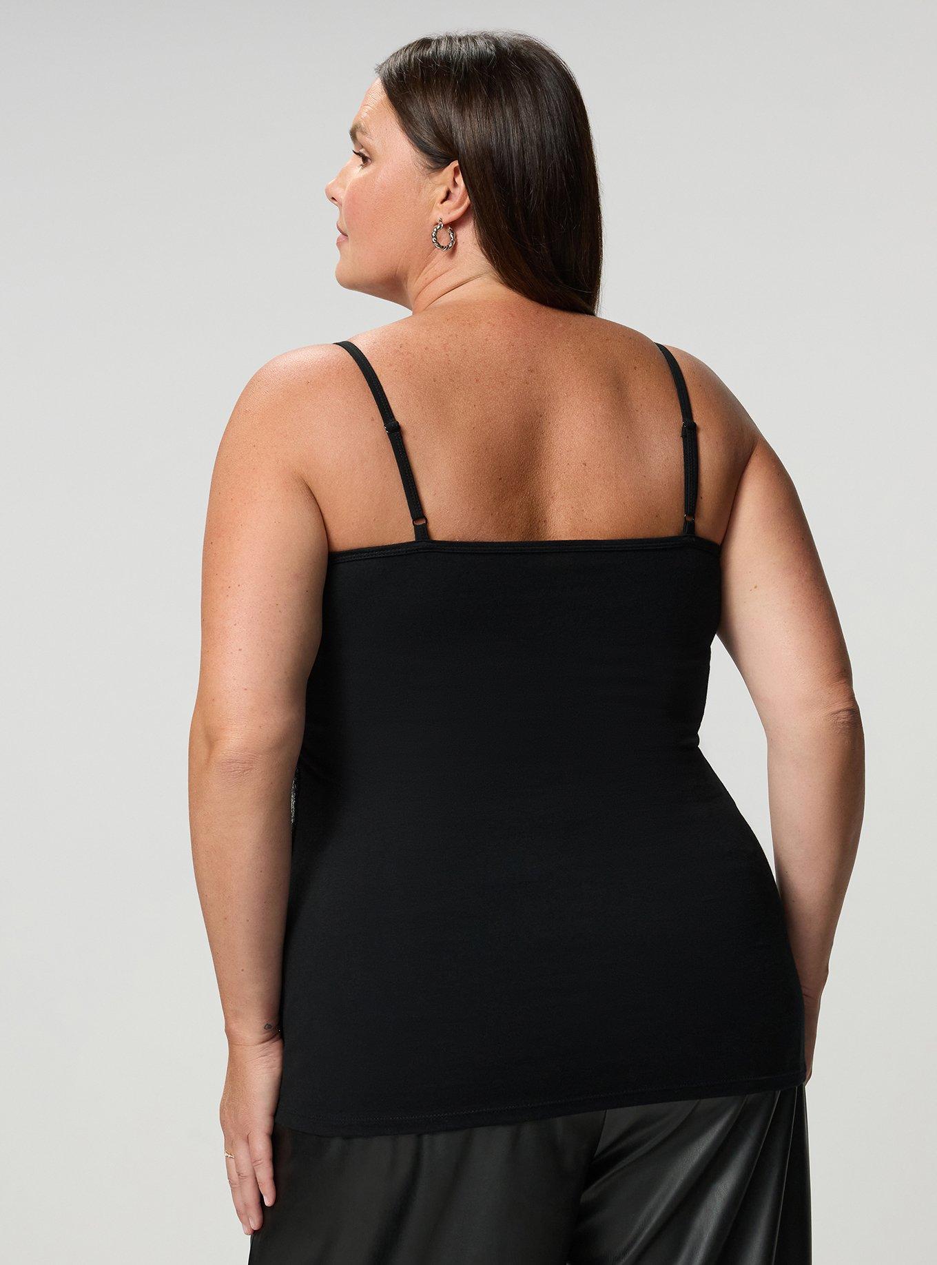 Foxy Sequin Front Cami, DEEP BLACK, alternate