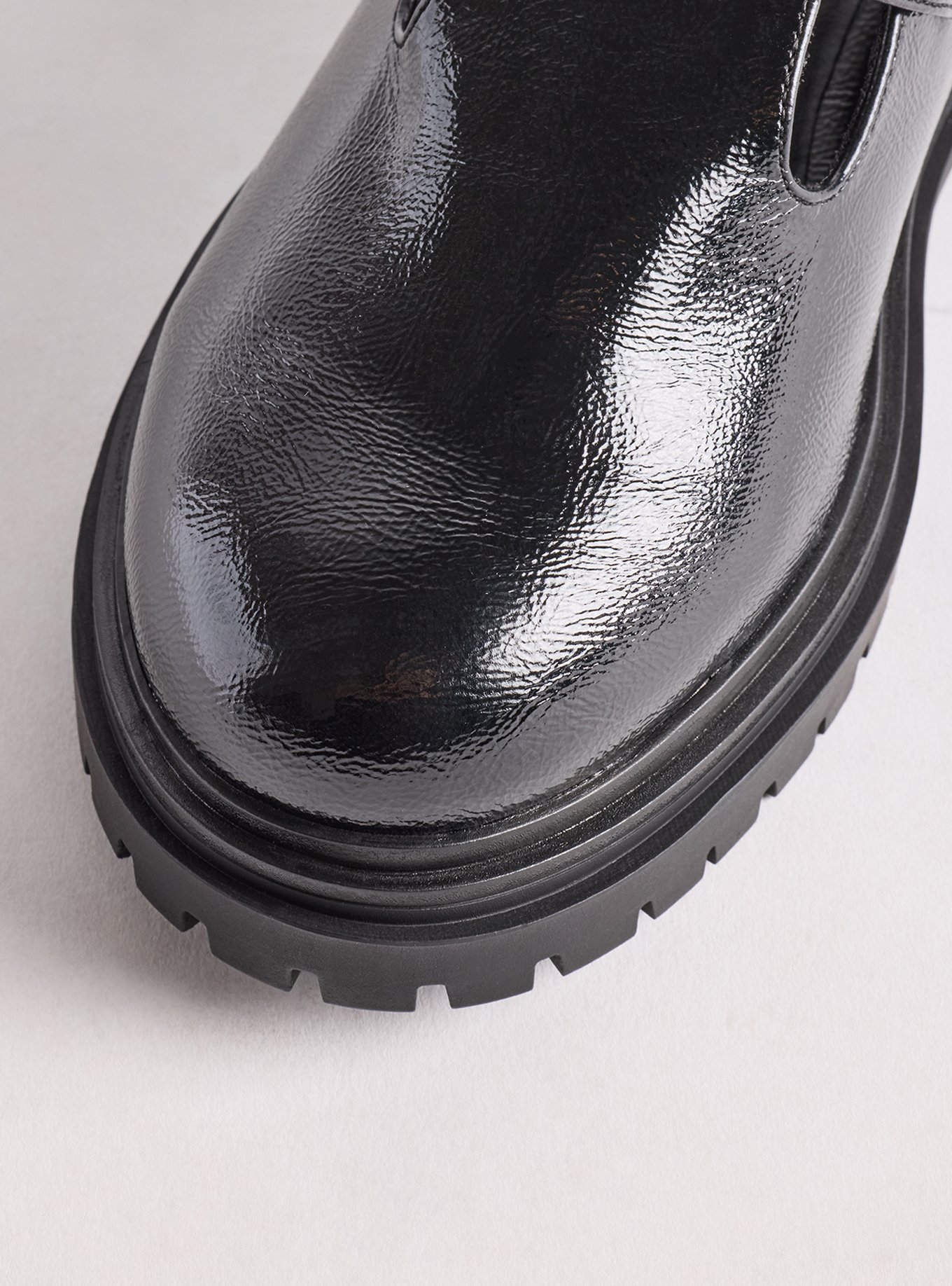 T-Strap Lug Sole Mary Jane Loafer (WW), BLACK, alternate